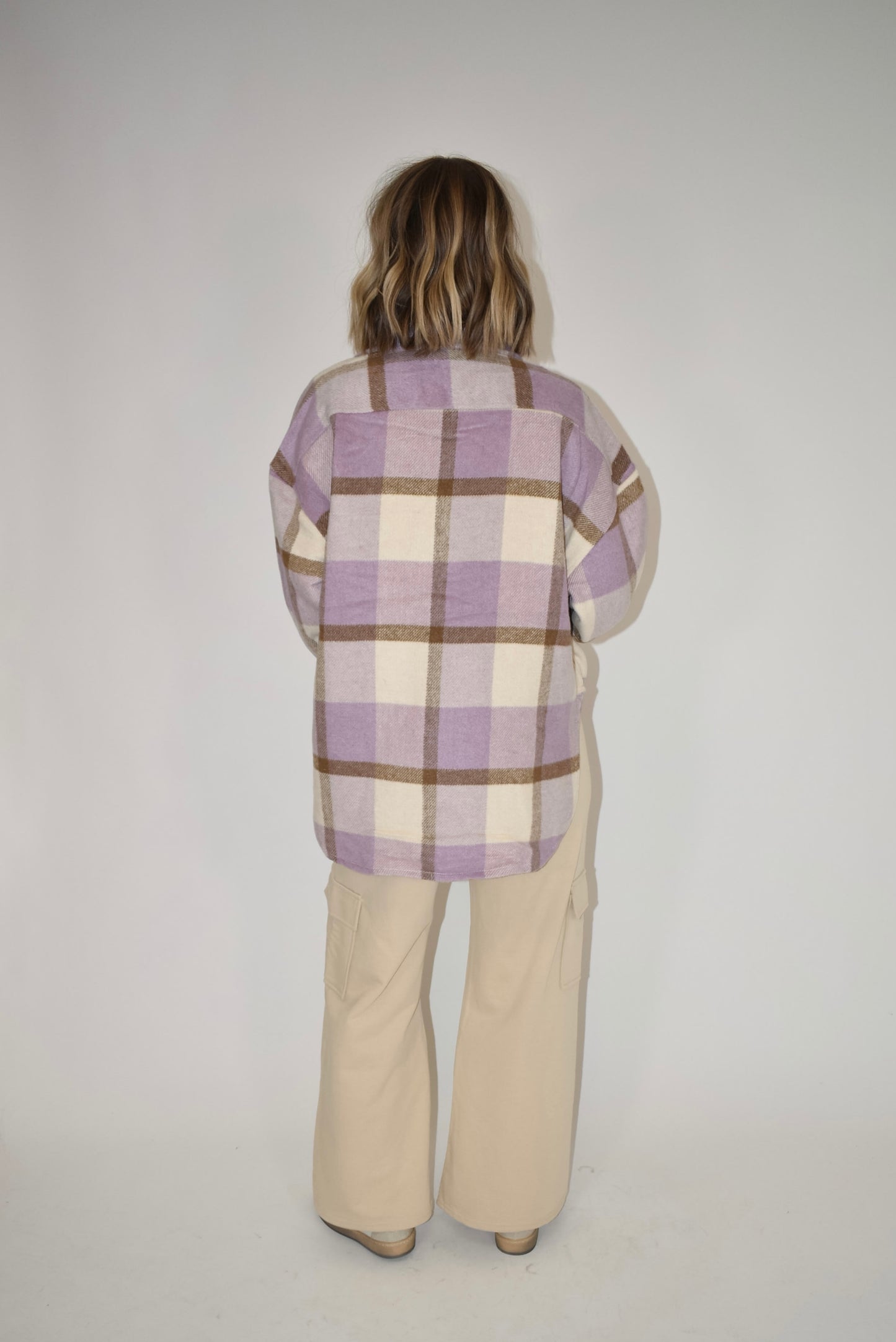 Lilac Plaid Shacket