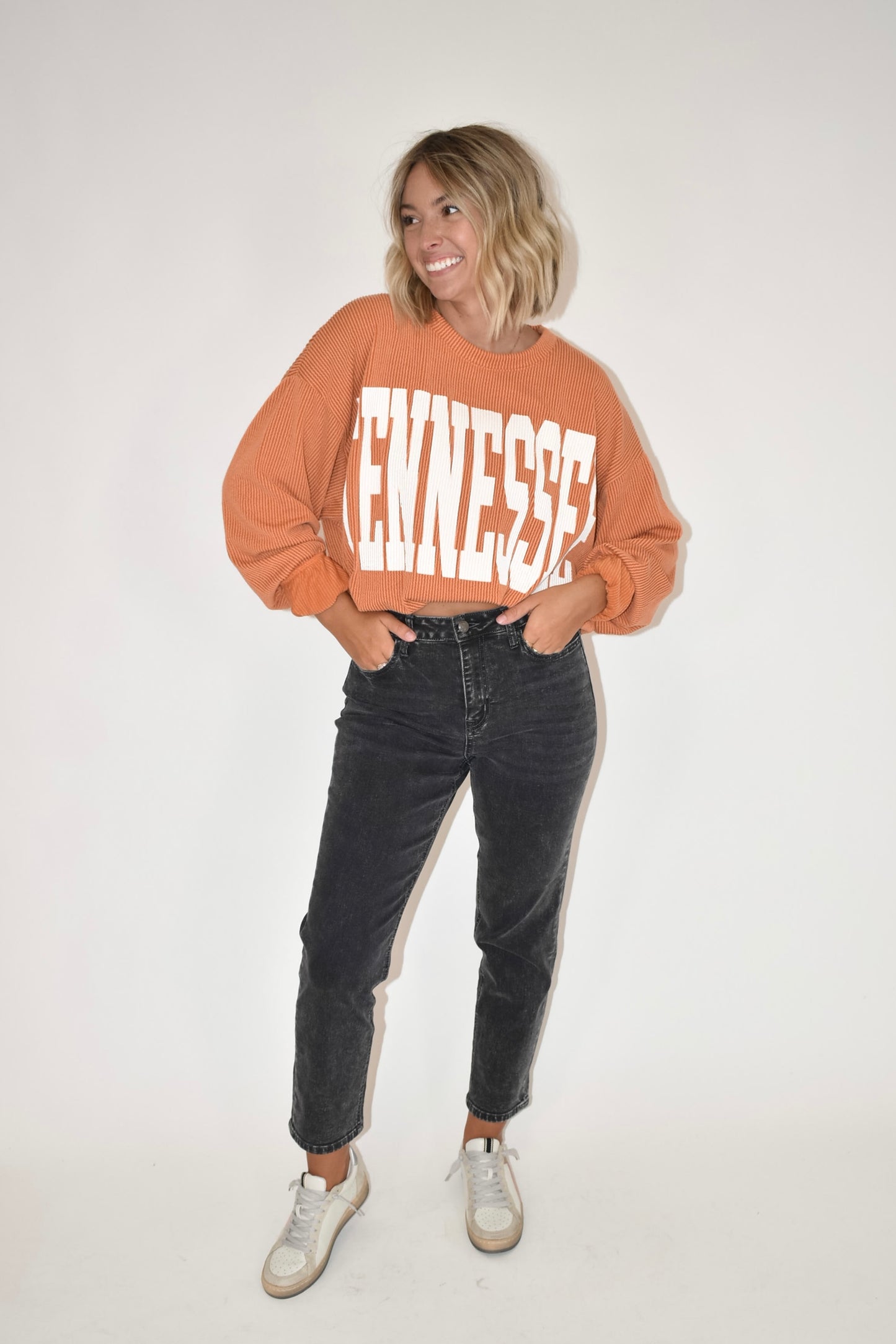 Tennessee Ribbed Crewneck Vintage Orange