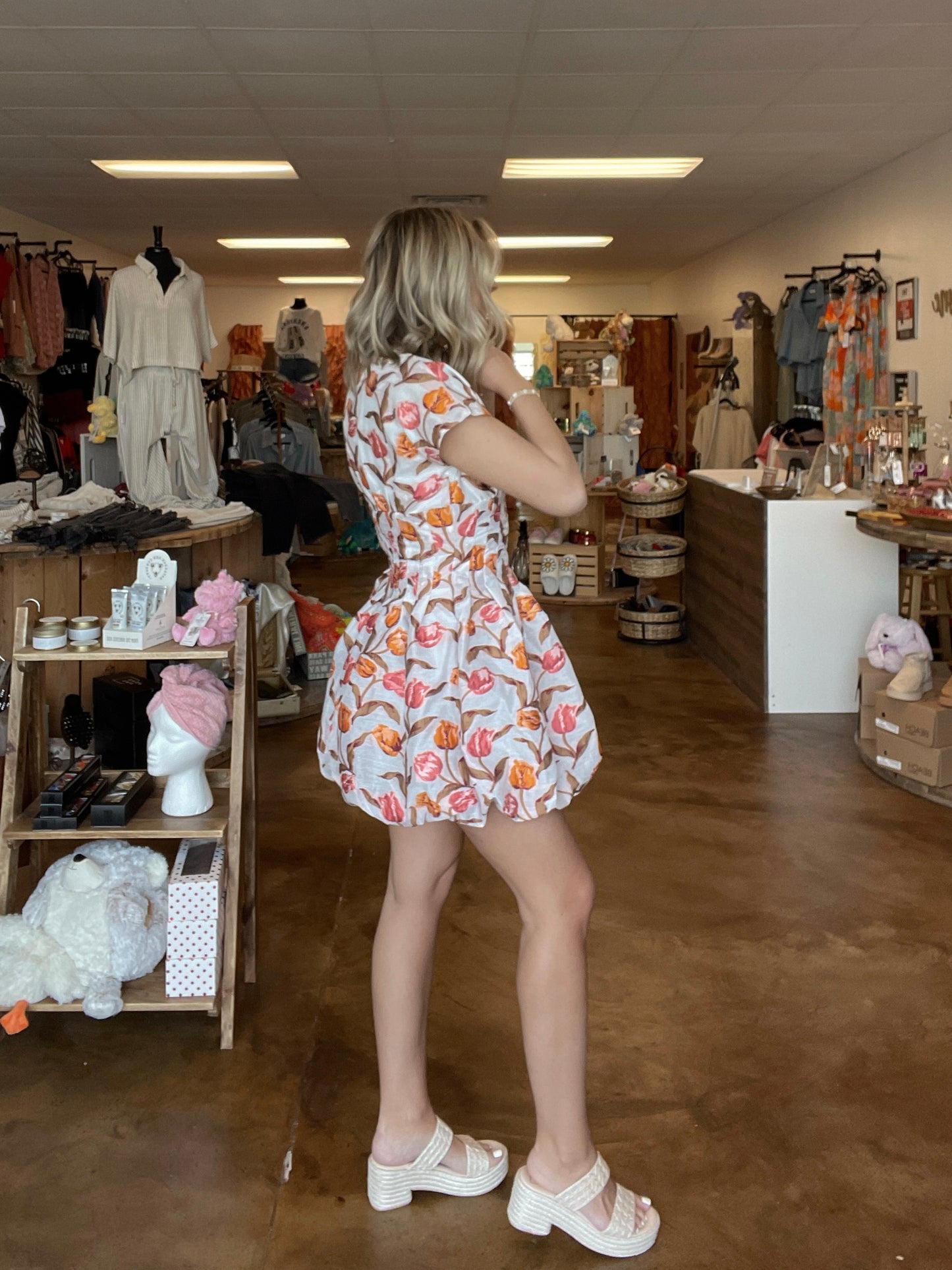 Pink & Orange Floral Dress