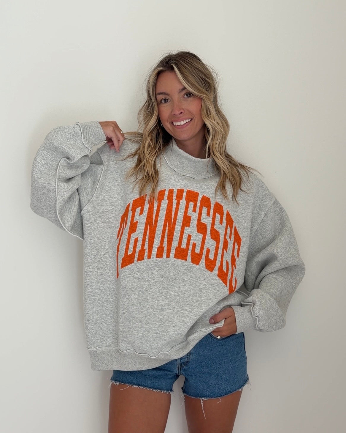 Tennessee/TN Reversible Mock Neck Sweatshirt