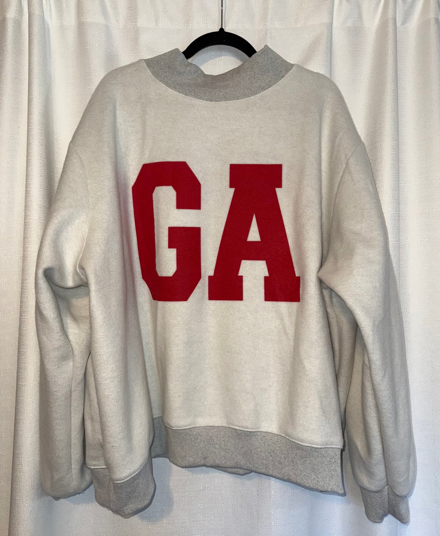 Georgia/GA Reversible Mock Neck Sweatshirt
