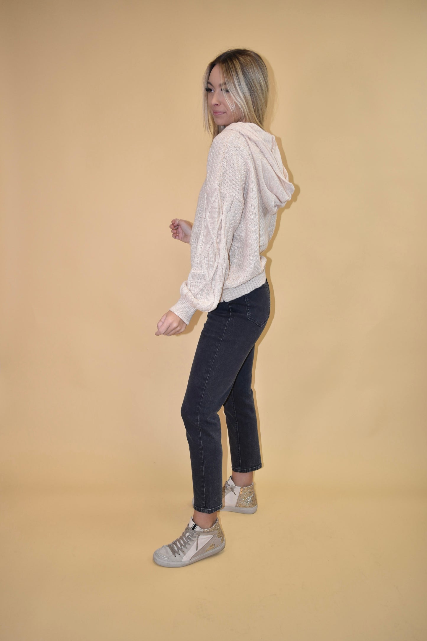 Oatmeal Knit Hoodie
