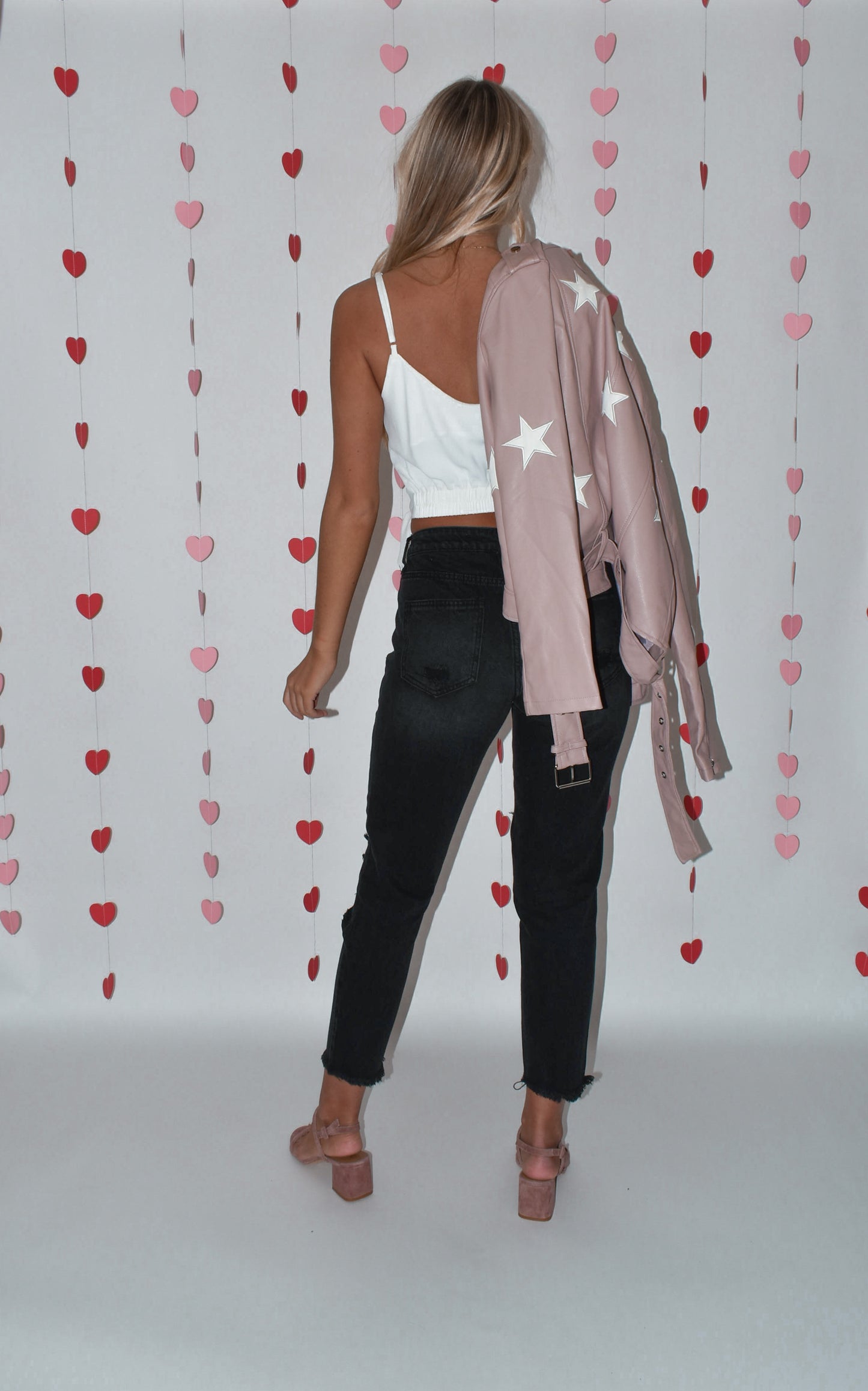 Black Distressed Mom Jeans