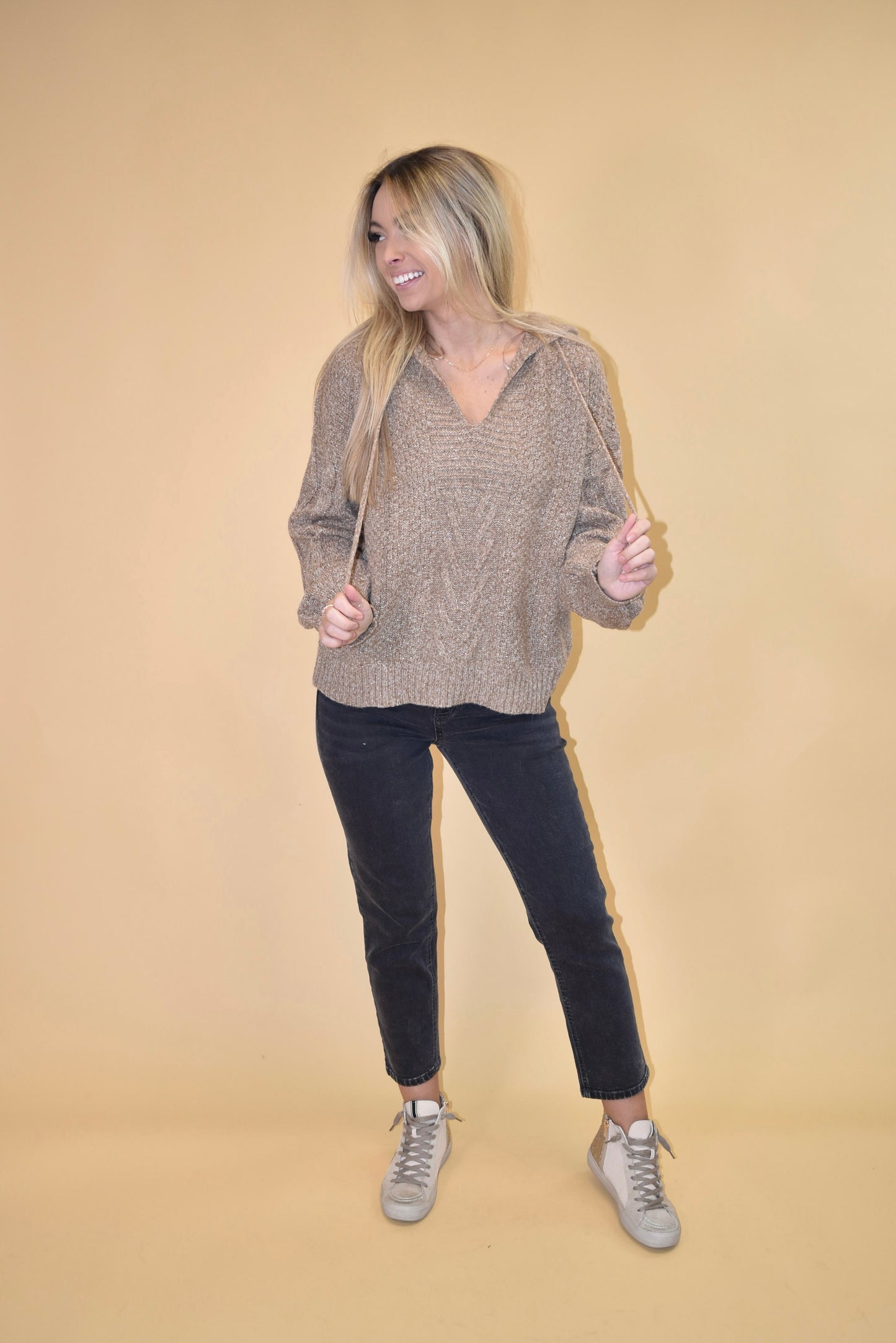 Mocha Knit Hoodie