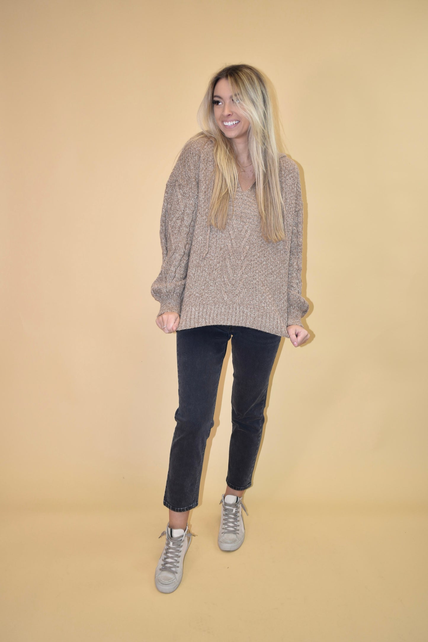 Mocha Knit Hoodie