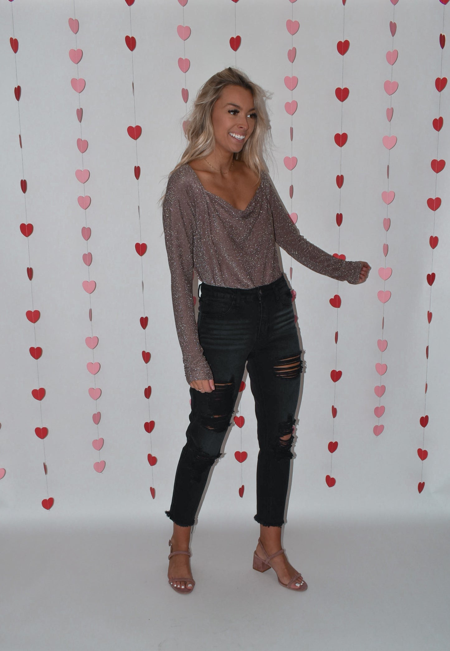 Black Distressed Mom Jeans