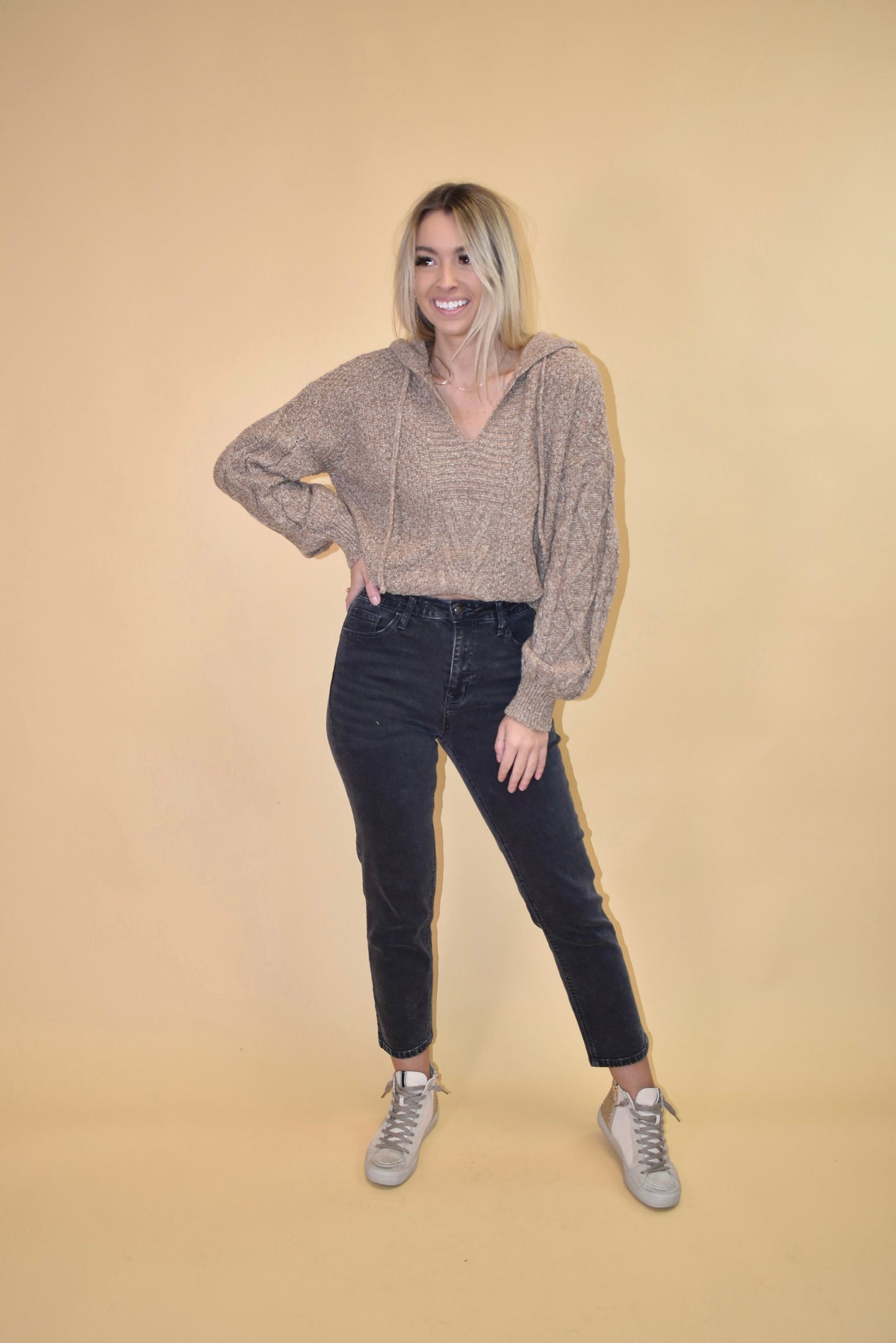 Mocha Knit Hoodie