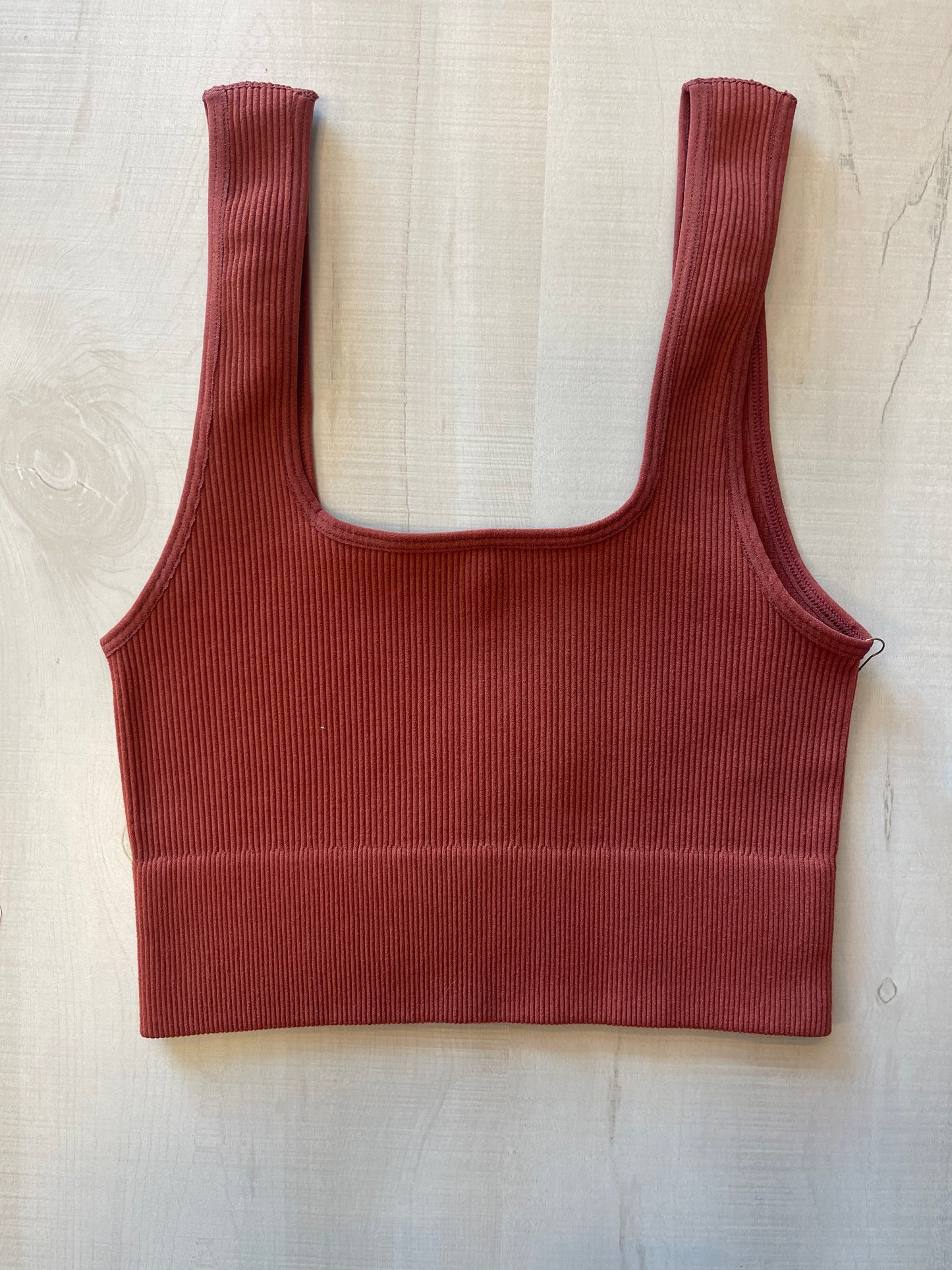 Ribbed Square Neck Cami