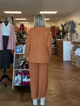 Load image into Gallery viewer, Rust Wide Leg Sweater Pants
