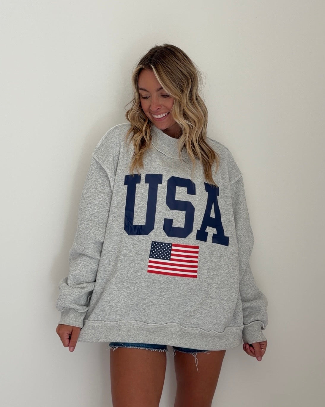 USA Reversible Mock Neck Sweatshirt