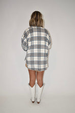 Load image into Gallery viewer, Tan &amp; Blue Plaid Shacket
