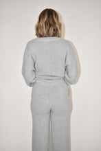 Load image into Gallery viewer, Heather Grey Wide Leg Sweater Pants
