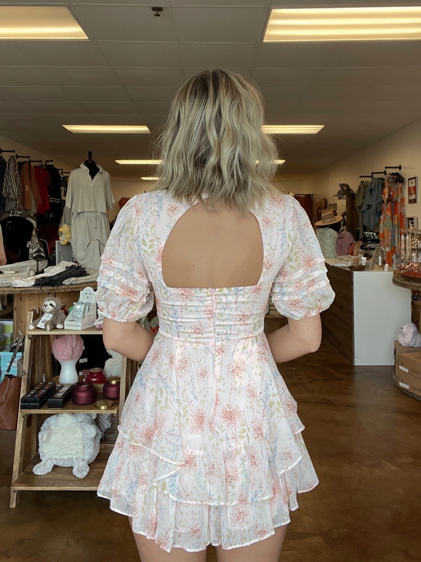 Peach Floral Romper