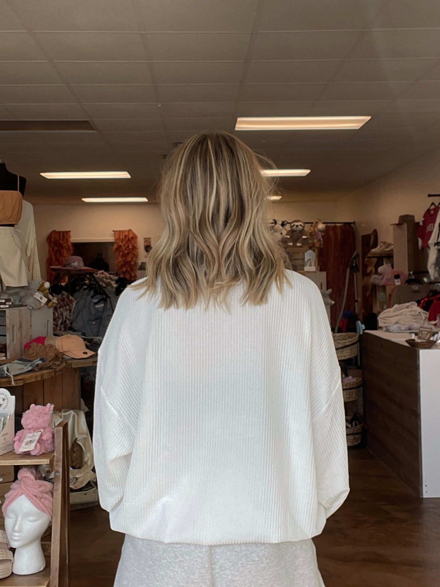 White Florida Ribbed Crewneck