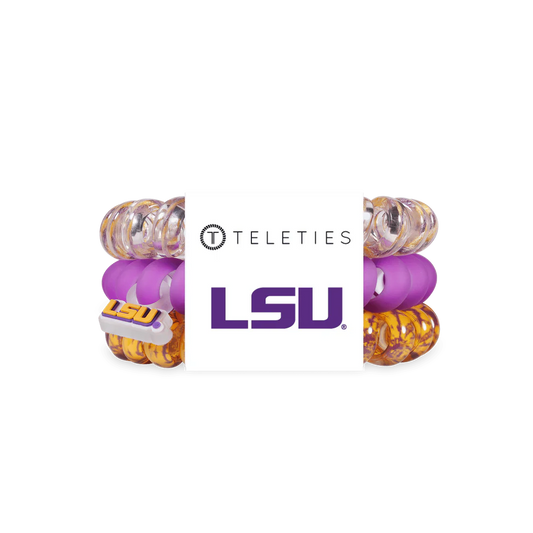 Teleties LSU Geaux Tigers! Hair Ties - Small