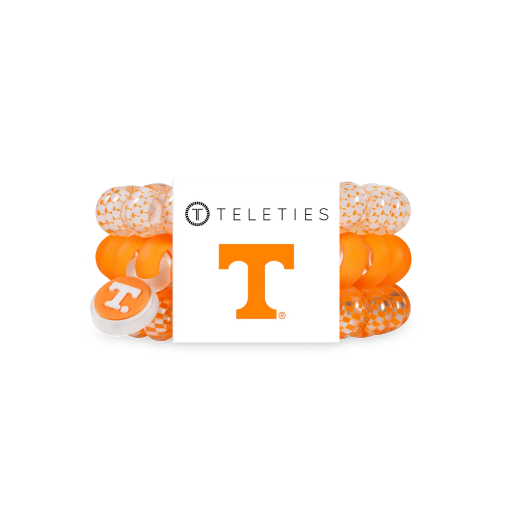 Teleties Tennessee Go Vols! Hair Ties - Large