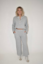 Load image into Gallery viewer, Heather Grey Wide Leg Sweater Pants
