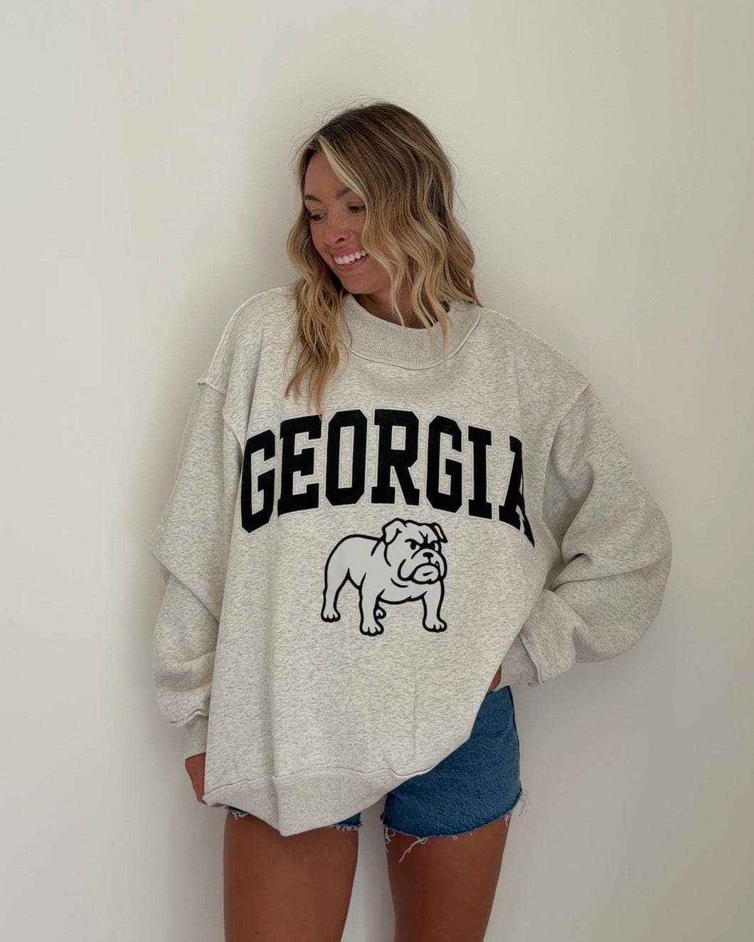Georgia Mascot Reversible Mock Neck Sweatshirt