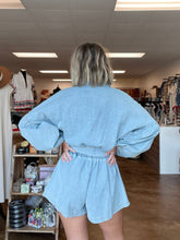 Load image into Gallery viewer, Long Sleeve Denim Romper
