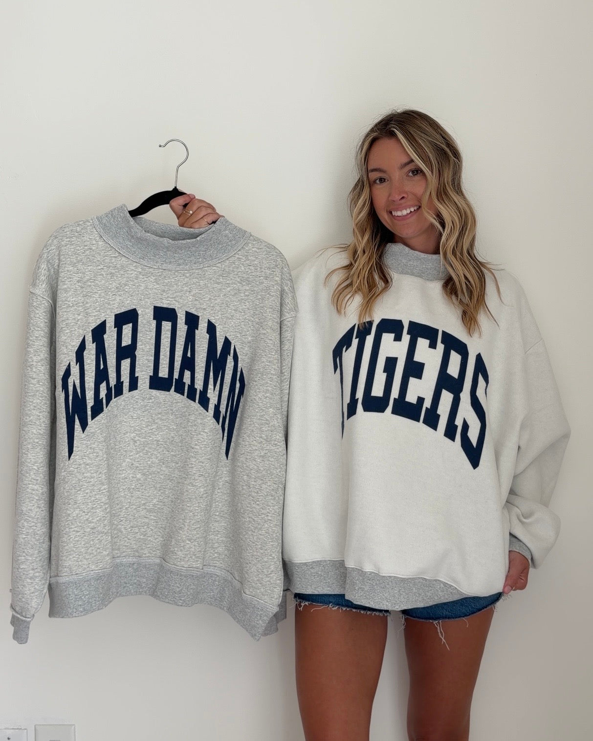 War Damn Reversible Mock Neck Sweatshirt