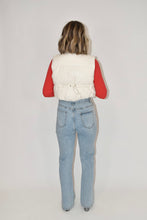 Load image into Gallery viewer, Cream Leather Puffer Vest
