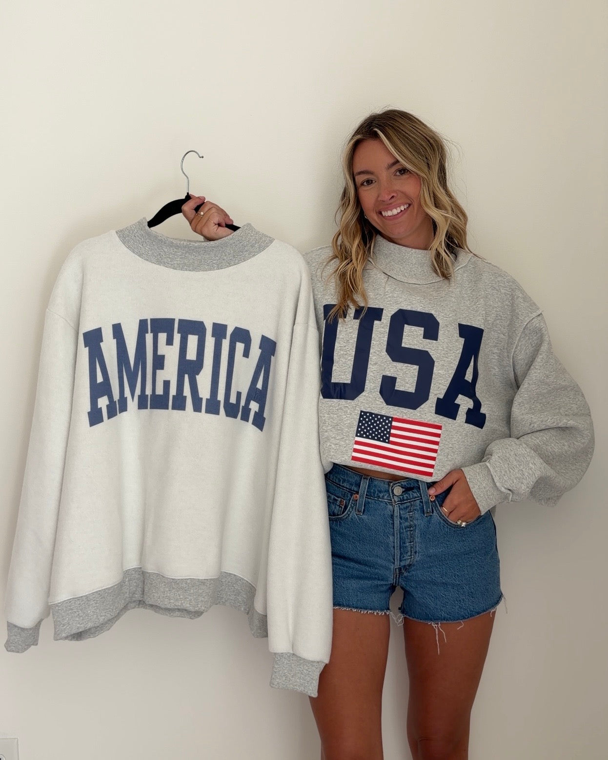 USA Reversible Mock Neck Sweatshirt