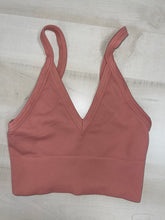 Load image into Gallery viewer, V-Neck Ribbed Cropped Tank Top
