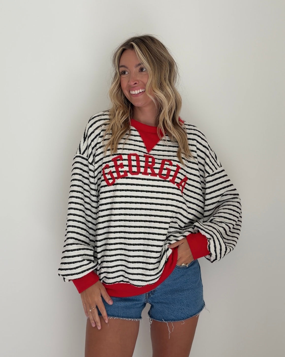 Georgia Striped Crewneck