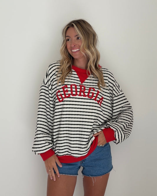 Georgia Striped Crewneck