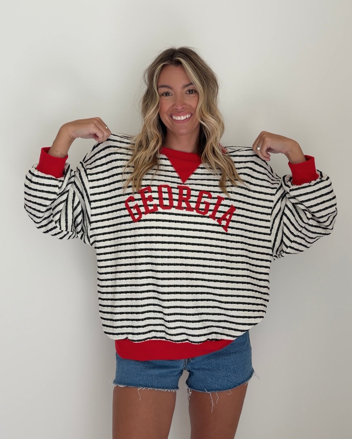 Georgia Striped Crewneck