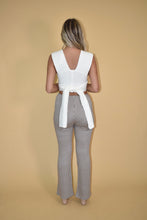 Load image into Gallery viewer, Off White Knit Self Tie Sweater Tank Vest
