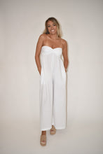 Load image into Gallery viewer, White Strapless Gauze Jumpsuit
