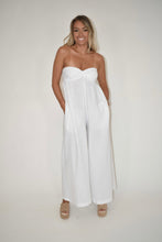 Load image into Gallery viewer, White Strapless Gauze Jumpsuit
