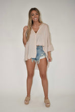 Load image into Gallery viewer, Champagne Satin Button Down Blouse
