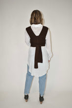 Load image into Gallery viewer, Mocha Knit Self Tie Sweater Tank Vest
