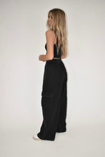 Load image into Gallery viewer, Ash Black Mineral Washed Cargo Pants
