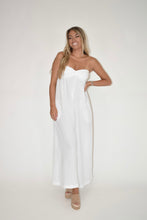 Load image into Gallery viewer, White Strapless Gauze Jumpsuit
