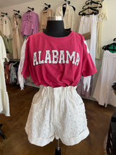 Load image into Gallery viewer, White Pearl Denim Shorts
