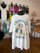 Load image into Gallery viewer, American Cowgirl Oversized Graphic Tee
