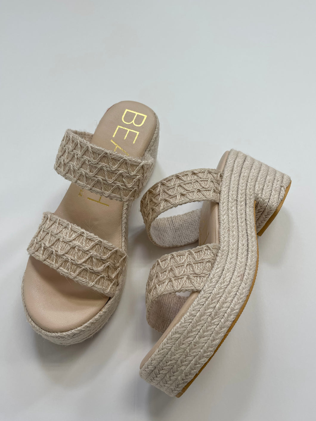 Matisse Ocean Ave Platform Sandals - White Jute