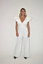 Load image into Gallery viewer, White Ruffle Sleeve Jumpsuit
