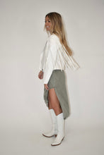 Load image into Gallery viewer, Vegan Leather Fringe Moto Jacket

