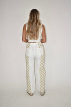 Load image into Gallery viewer, Two Tone Flower Checkered Pants
