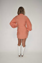 Load image into Gallery viewer, Apricot Button Up Balloon Sleeve Dress
