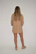 Load image into Gallery viewer, Taupe Long Sleeve Cotton Romper
