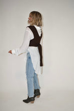 Load image into Gallery viewer, Mocha Knit Self Tie Sweater Tank Vest
