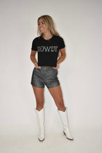 Load image into Gallery viewer, Howdy Rhinestone Cropped Tshirt
