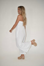 Load image into Gallery viewer, White Strapless Gauze Jumpsuit
