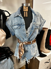 Load image into Gallery viewer, Vintage Blue Denim Romper
