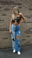 Load image into Gallery viewer, Baggy Distressed Two Tone Jeans
